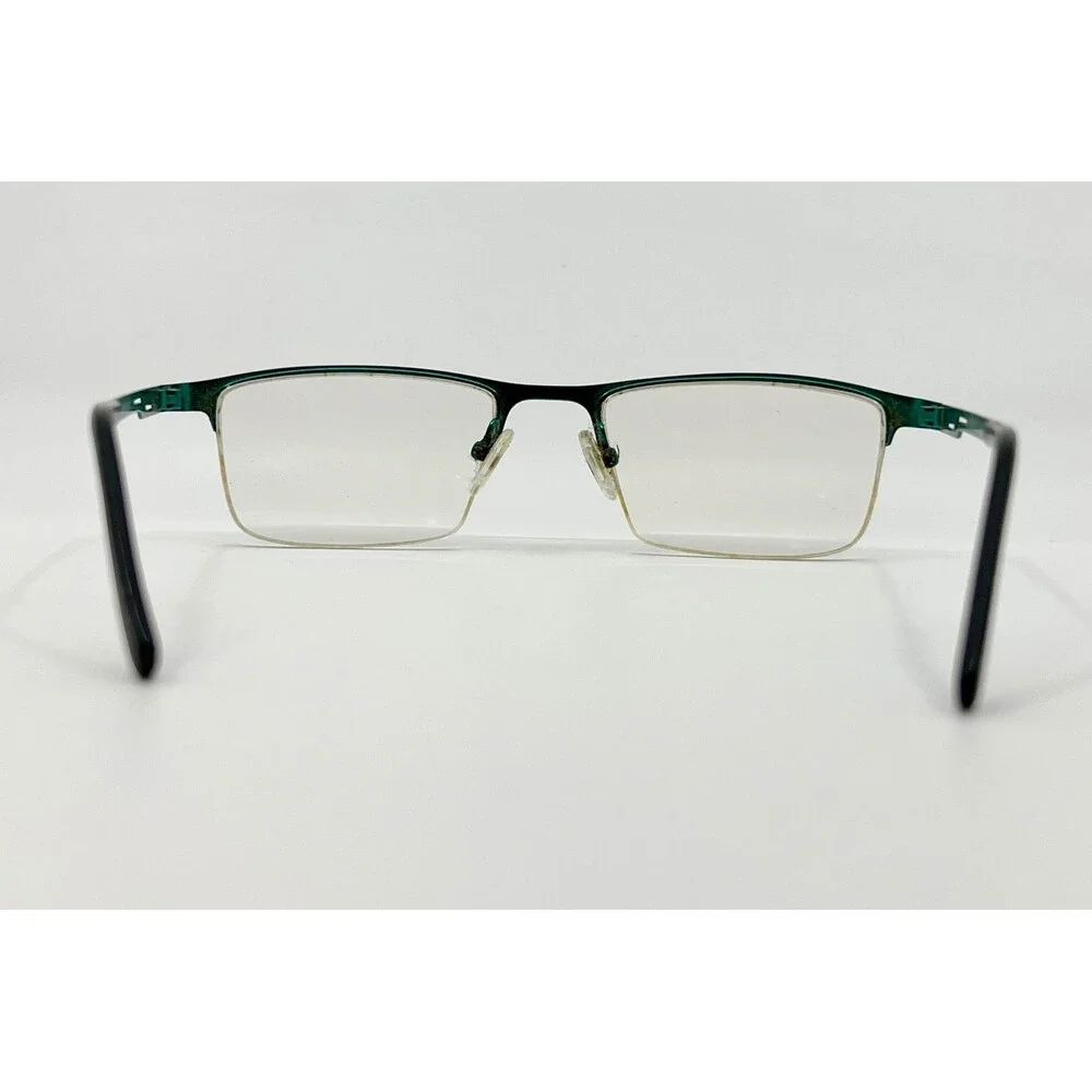 Eyebuydirect Algorithm Glasses Men Black Green Semi-Rimless Rectangle 53-19-145